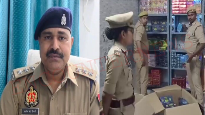 अवैध पटाखों पर पुलिस का एक्शन, लाखों का जखीरा बरामद, एक काबू, देखें वीडियो