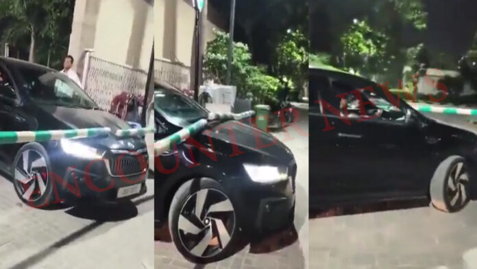 सिक्योरिटी गार्ड से बहस के बाद BMW ड्राइवर ने तोड़ा बैरियर, वीडियो वायरल
