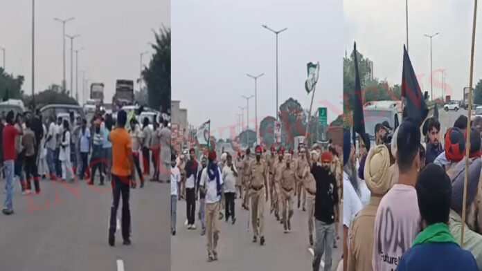 Jalandhar-Phagwara National Highway पर किसानों का धरना, लगा जाम, देखें वीडियो