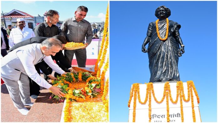 राष्ट्र निर्माण में इंदिरा गांधी और सरदार पटेल का योगदान अतुलनीय : CM Sukhu