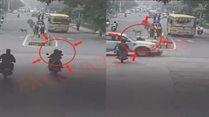 स्कूल जा रहे मां-बेटे की एक्टिवा को फोर्ड एंडेवर ने मारी टक्कर, दोनों घायल