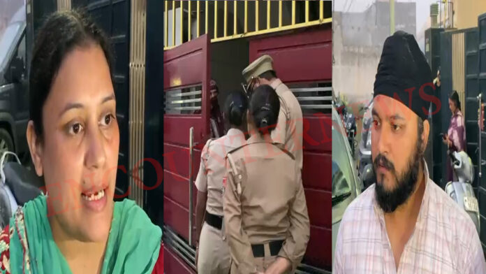 पत्नी ने पति को दूसरी महिला के साथ पकड़ा, हुआ हंगामा