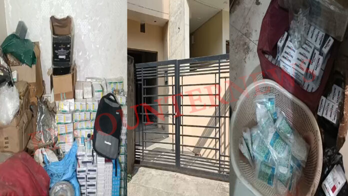 किराये के मकान में चल रहा प्रतिबंधित दवाइयों कारोबार, एक गिरफ्तार