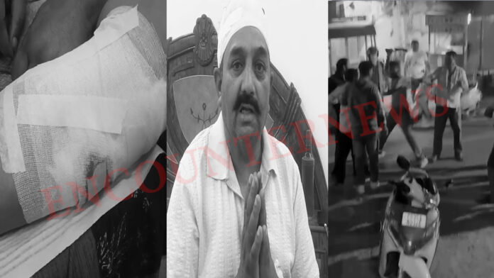 गुंडागर्दी का हुआ नंगा नाच, वाहनों की टक्कर पर जमकर चले हथियार और पत्थर, 5 घायल,