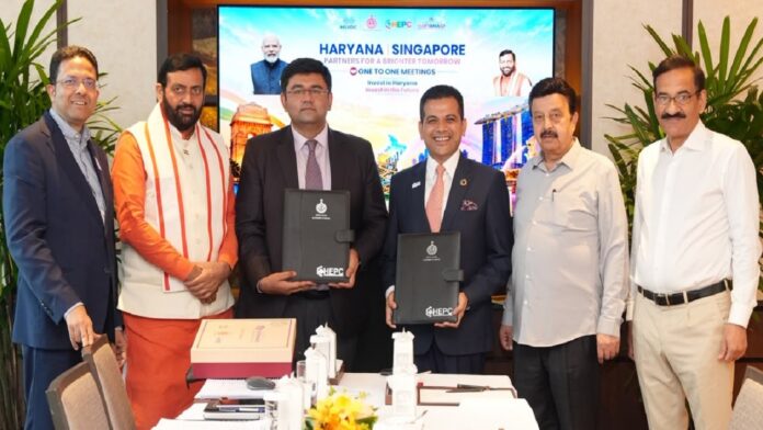 सिंगापुर से हरियाणा के लिए 5,500 करोड़ रुपये के निवेश प्रस्ताव